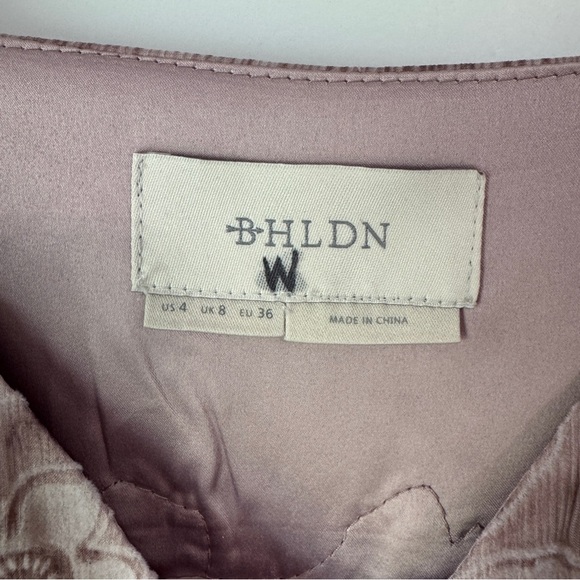 BHLDN Lace Maxi Dress Size 4 Purple Rose Gold Formal Dress Wedding Guest Elegant - Picture 10 of 15